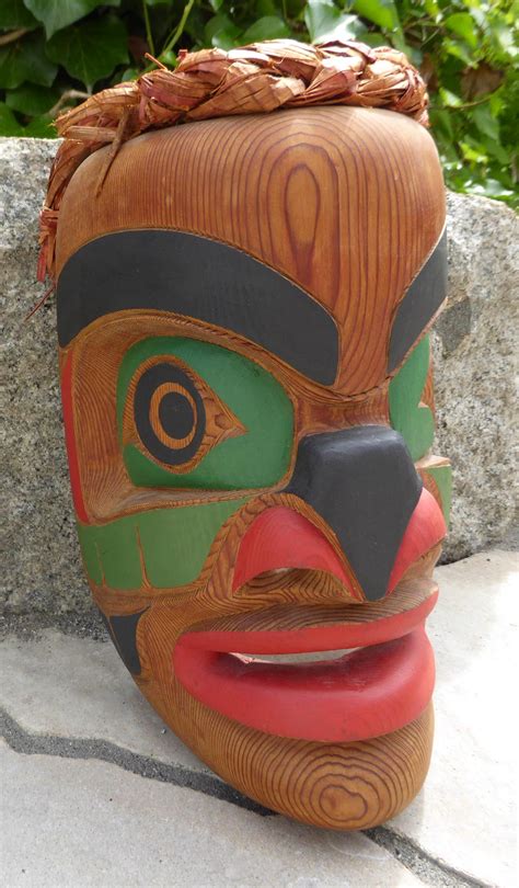 Native American Mask Northwest Coast ⋆ Copper Shield Tribal Art