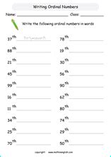 Counting worksheets, spelling worksheets, odd and even worksheets, ordinal numbers, numeracy ...