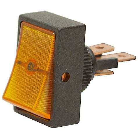 SPST Lighted Amber 12 Volt DC Rocker Switch | Calterm | Brands | www.surpluscenter.com