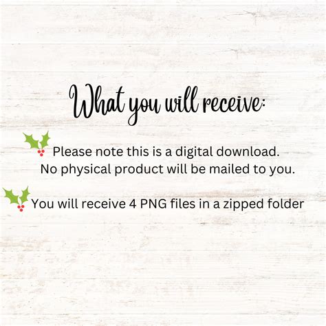 Merry Christmas PNG Printable Cards, Cute Design for Gifts, Digital Download, Season Cards, Four ...