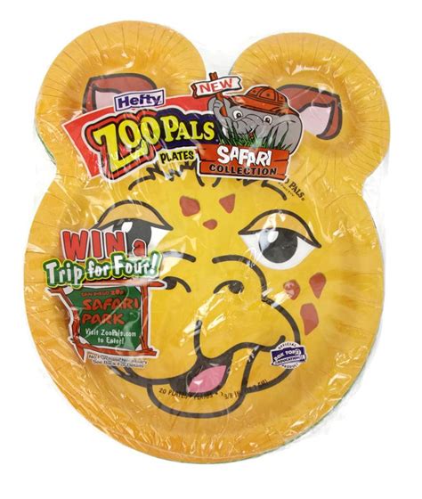 Hefty Zoo Pals San Diego Safari Divided Paper Plates Variety Pack of 20 ...