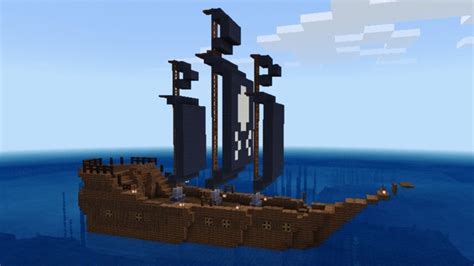 Pirate ship in minecraft | Minecraft blueprints, Minecraft building ...