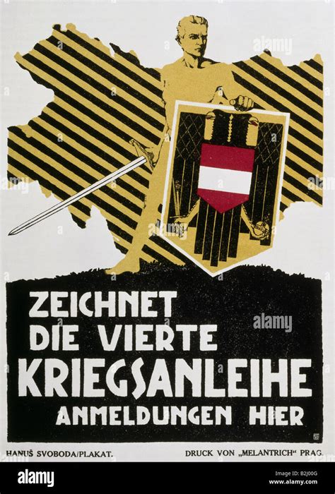 events, First World War / WWI, propaganda, poster "Zeichnet die vierte ...