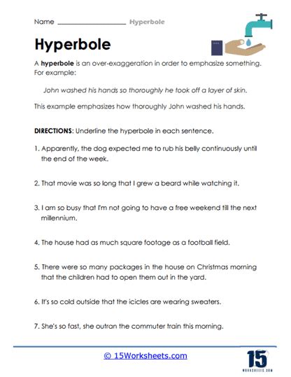 Hyperbole Worksheets - 15 Worksheets.com