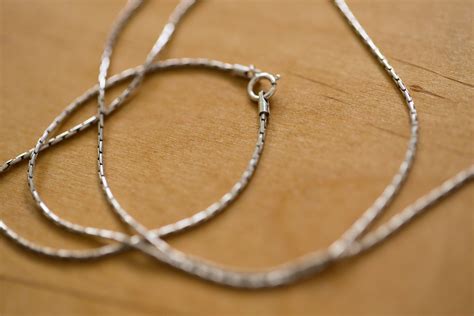 Handmade Thin Silver Chain Solid Durable Oxidized Silver - Etsy UK