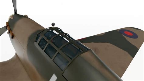 Hawker Hurricane Fighter 3d Model