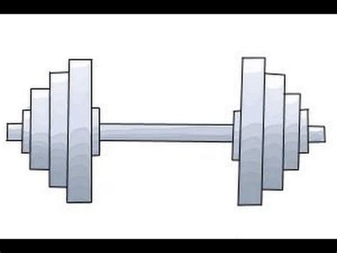 How to Draw a Dumbbell - YouTube