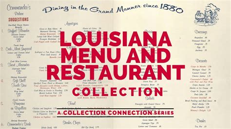 Louisiana Menu and Restaurant Collection - Collection Connection Ep.4 - YouTube