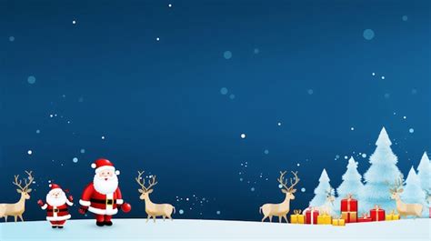 Premium AI Image | Magical Winter Wonderland Santa Claus and Reindeers ...