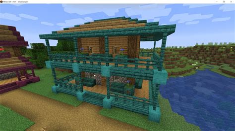 Two-Storey Warped Wood House - Minecraft Village Makeover - YouTube