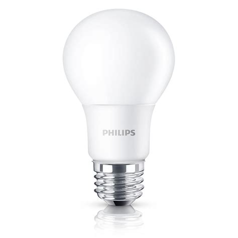 Phillips 466094 8 Watt E26 A19 Frosted Daylight LED Light Bulb 16 Count ...