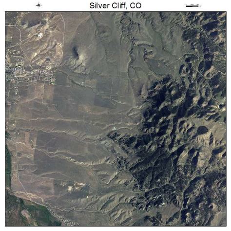 Aerial Photography Map of Silver Cliff, CO Colorado