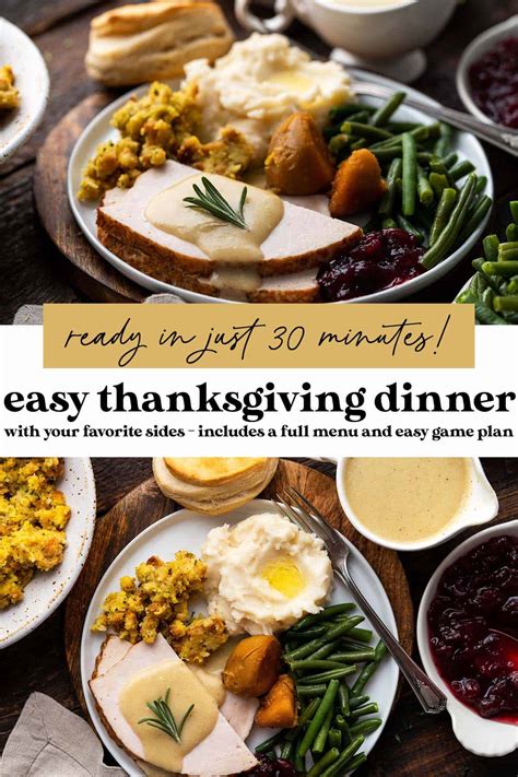 A Traditional Easy Thanksgiving Dinner Menu For 4 - An Edible Mosaic™