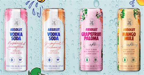 Absolut Just Released 6 Ready-to-Drink Vodka Soda Cocktails Perfect for Summer