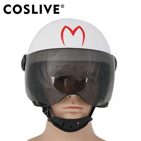 Coslive Speed Racer White Full Head Helmet White Soft Resin Fullhead ...