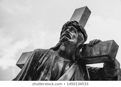 Crucified Jesus Christ Cross Ancient Statue Stock Photo 1450134533 ...