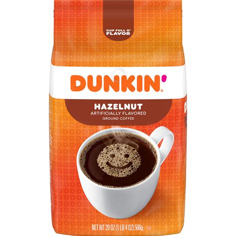 Dunkin' Hazelnut Flavored Ground Coffee, 20-Ounce (Packaging May Vary ...