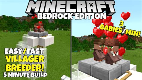 Minecraft Bedrock: WORKING Villager Breeder! Ultra Simple Tutorial! MCPE Xbox PC Ps4 - YouTube