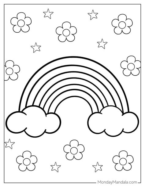 36 Rainbow Coloring Pages (Free PDF Printables)