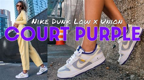 UNION x NIKE Dunk Low Court Purple On Foot Review and How to Style - YouTube