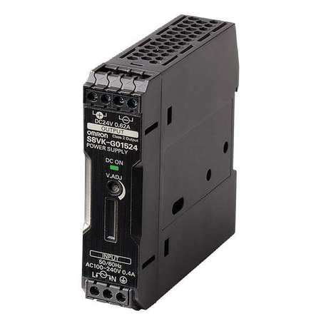 Omron DC Power Supply, 24VDC, 0.65A, 50/60Hz S8VK-G01524 | Zoro