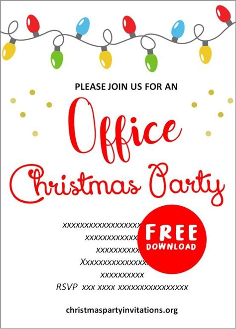 Pin on Free Office Christmas Party Invitations Templates