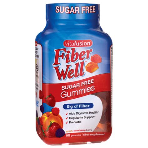 Vitafusion Fiber Gummies Peach Strawberry 90 Gummies - Swanson Health Products