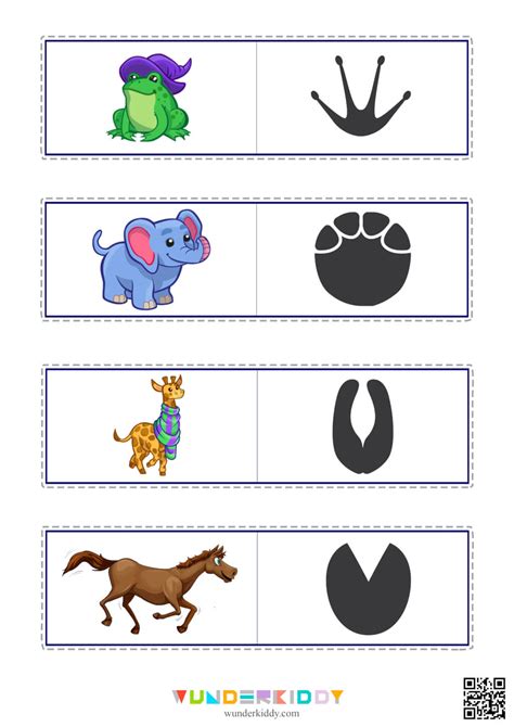 Activity sheet «Animal footprints» - Download or print for free