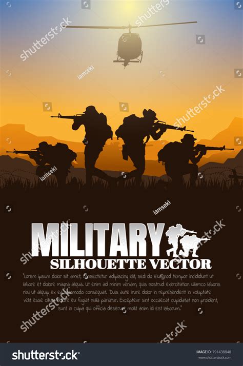 Military Vector Illustration Army Soldiers Military Stock Vector (Royalty Free) 791438848 ...