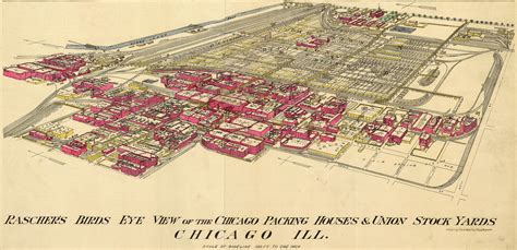 Chicago Meatpacking District and Stockyards 1890 Map - 41816 -87657 • mappery