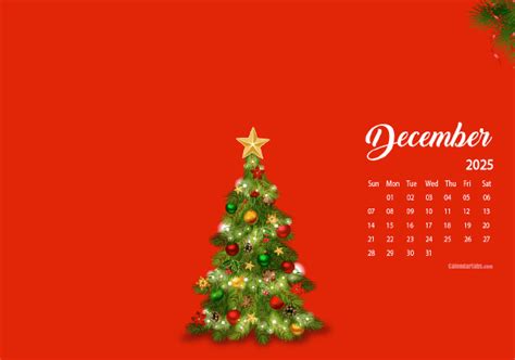 December 2025 Desktop Wallpaper Calendar - CalendarLabs