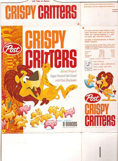 Vintage Post Crispy Critters Cereal Box Front