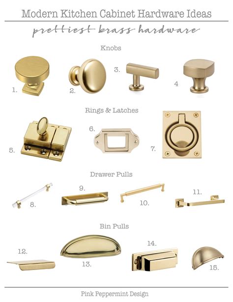 Modern Kitchen Cabinet Hardware Ideas My Favorite Brass Pink Peppermint Design