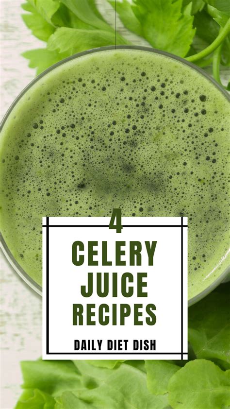 Celery Juice Recipes For Weight Loss - Daily Diet Dish