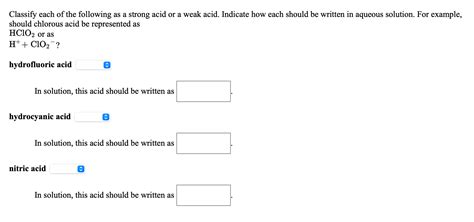 Solved There are 6 strong acids you need to know. List their | Chegg.com