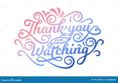 Thanks for Watching Word Layer Stock Vector - Illustration of film, clipart: 194270430