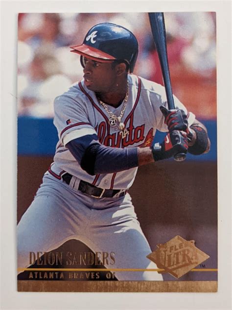 Deion Sanders Atlanta Braves Fleer Ultra Baseball Card | EstateSales.org