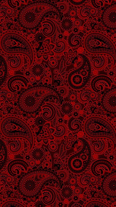 Red Paisley. Black background , Red, Bandana iPhone HD phone wallpaper ...