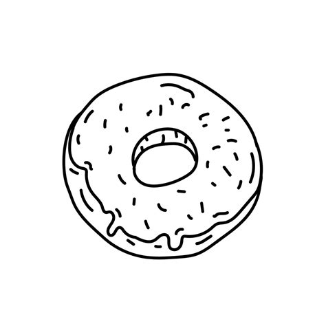 Doughnut Icon. Doodle Hand Drawn or Black Outline Icon Style 1976451 ...