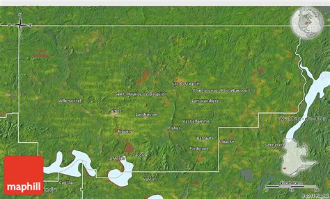 Satellite 3D Map of Abitibi