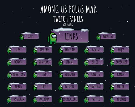 Among Us Polus Map Custom Twitch Panels Pixel Twitch Panels Gaming Twitch Panels Customisation ...