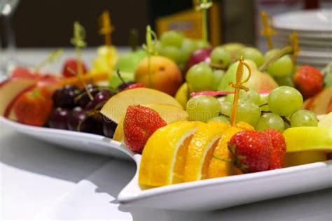 Dessert of Fruit on the Dining Table. Stock Image - Image of hotel, lunch: 96809669