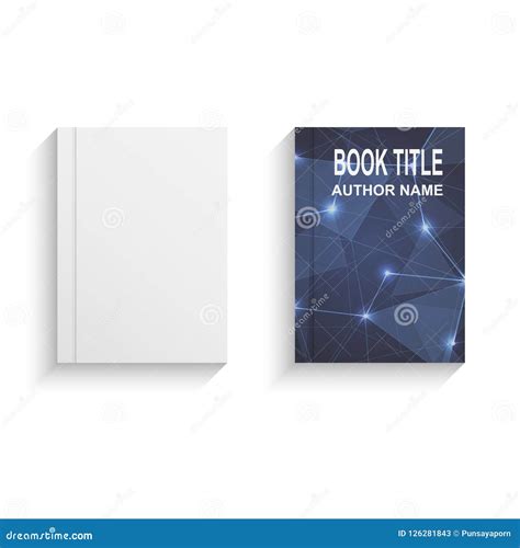 Abstract Book Cover Design Template with Blue Poly Triangle Stock ...