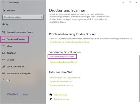 Druckertreiber in Windows 10 deinstallieren - WinNotiz.com