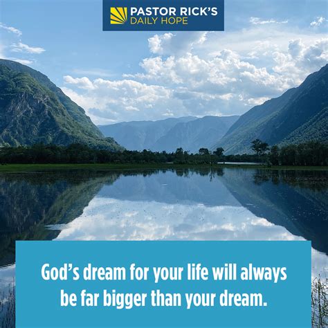 God’s Dream Is for Your Good and His Glory - Pastor Rick's Daily Hope