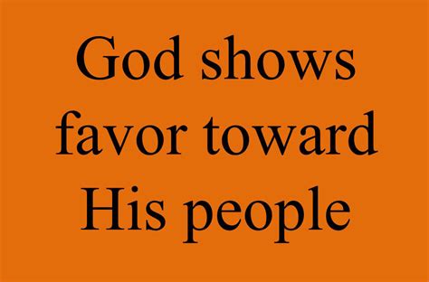 God's Favor Toward His People - Thinking on Scripture