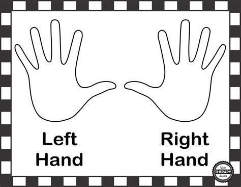 Right or Left Hand Poster - Your Therapy Source | Étiquettes