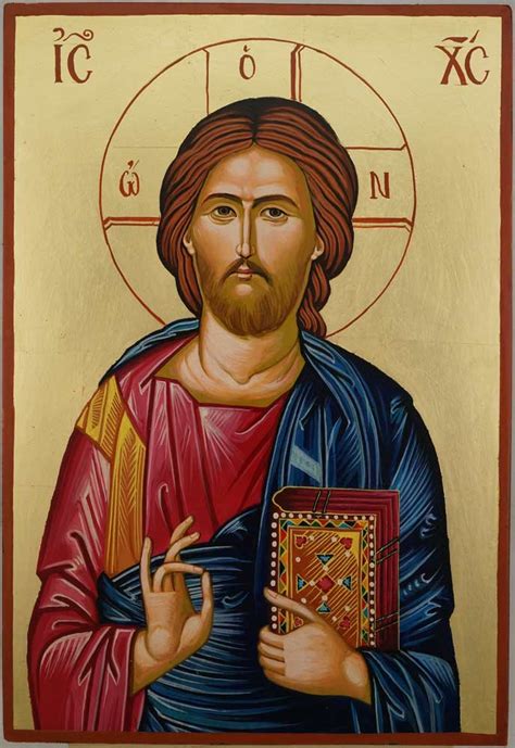 Jesus Christ Pantocrator - Large Hand-Painted Icon - BlessedMart