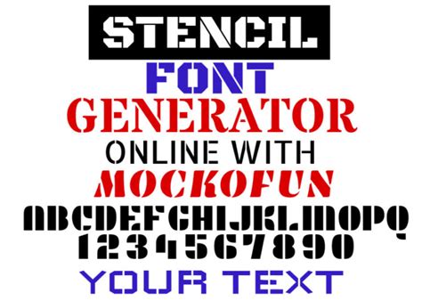 Stencil Font Generator - MockoFUN