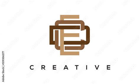 ECD initial monogram logo, creative typography logo vector template ...